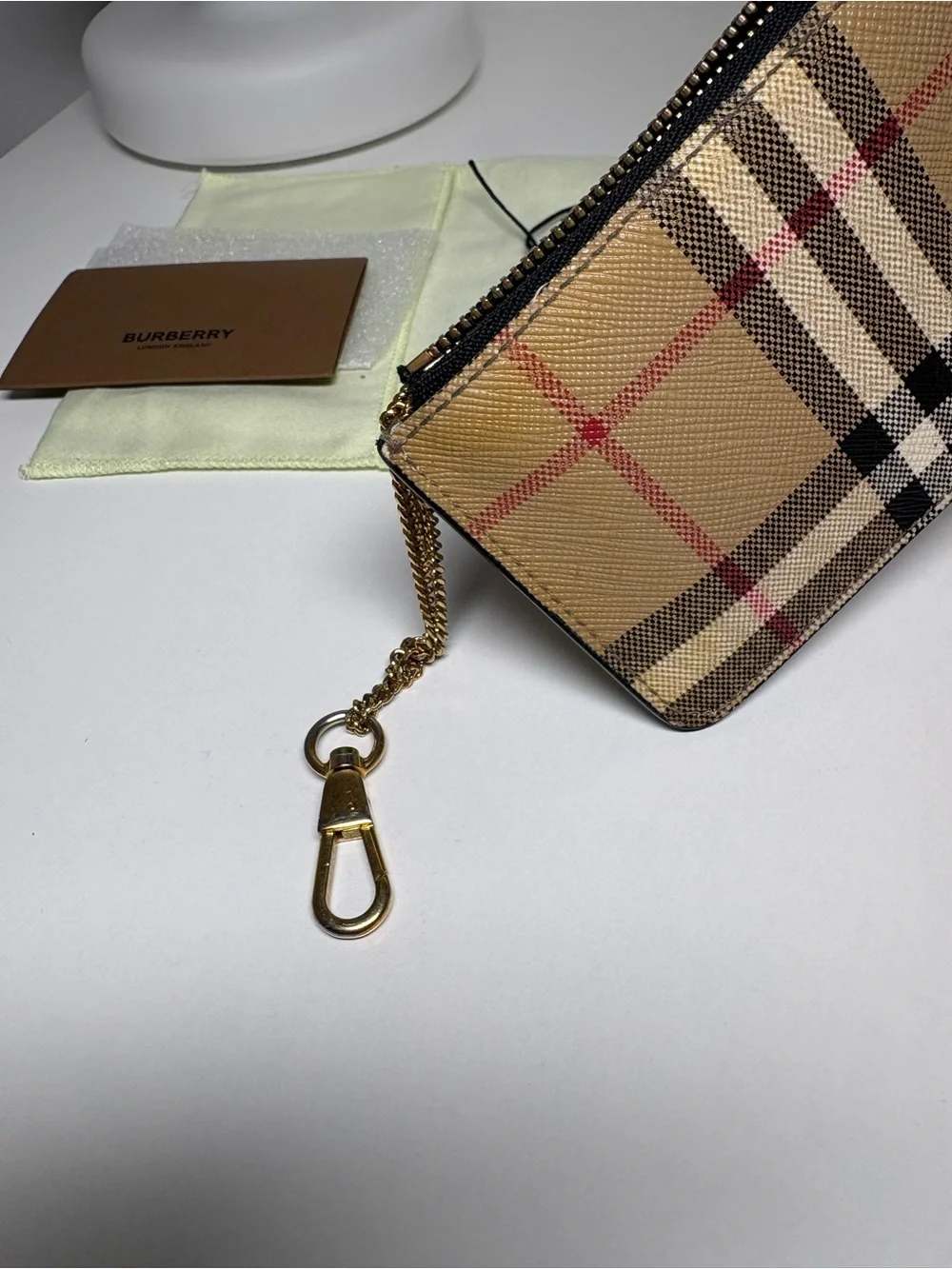 Burberry Card Case Wallet with chain